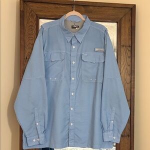 Habit Light Blue Plaid Long Sleeve Shirt